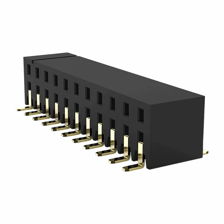 2,0 мм жіночий заголовок дворядний бічний вхід SMT
